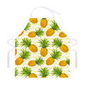 Beige Zig Zag Pineapple Pattern Print Adjustable Apron