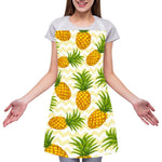 Beige Zig Zag Pineapple Pattern Print Adjustable Apron