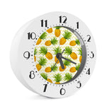 Beige Zig Zag Pineapple Pattern Print Alarm Clock