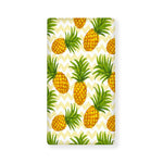 Beige Zig Zag Pineapple Pattern Print Baby Crib Sheet