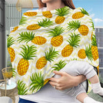 Beige Zig Zag Pineapple Pattern Print Baby Seat Cover