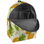 Beige Zig Zag Pineapple Pattern Print Backpack