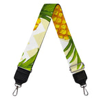 Beige Zig Zag Pineapple Pattern Print Bag Strap