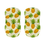 Beige Zig Zag Pineapple Pattern Print Bar Stool Covers