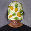 Beige Zig Zag Pineapple Pattern Print Baseball Cap