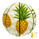 Beige Zig Zag Pineapple Pattern Print Basketball