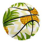 Beige Zig Zag Pineapple Pattern Print Basketball
