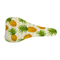 Beige Zig Zag Pineapple Pattern Print Bicycle Seat Cover