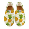 Beige Zig Zag Pineapple Pattern Print Casual Shoes