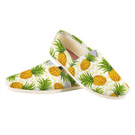 Beige Zig Zag Pineapple Pattern Print Casual Shoes