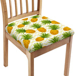 Beige Zig Zag Pineapple Pattern Print Chair Cushion Cover