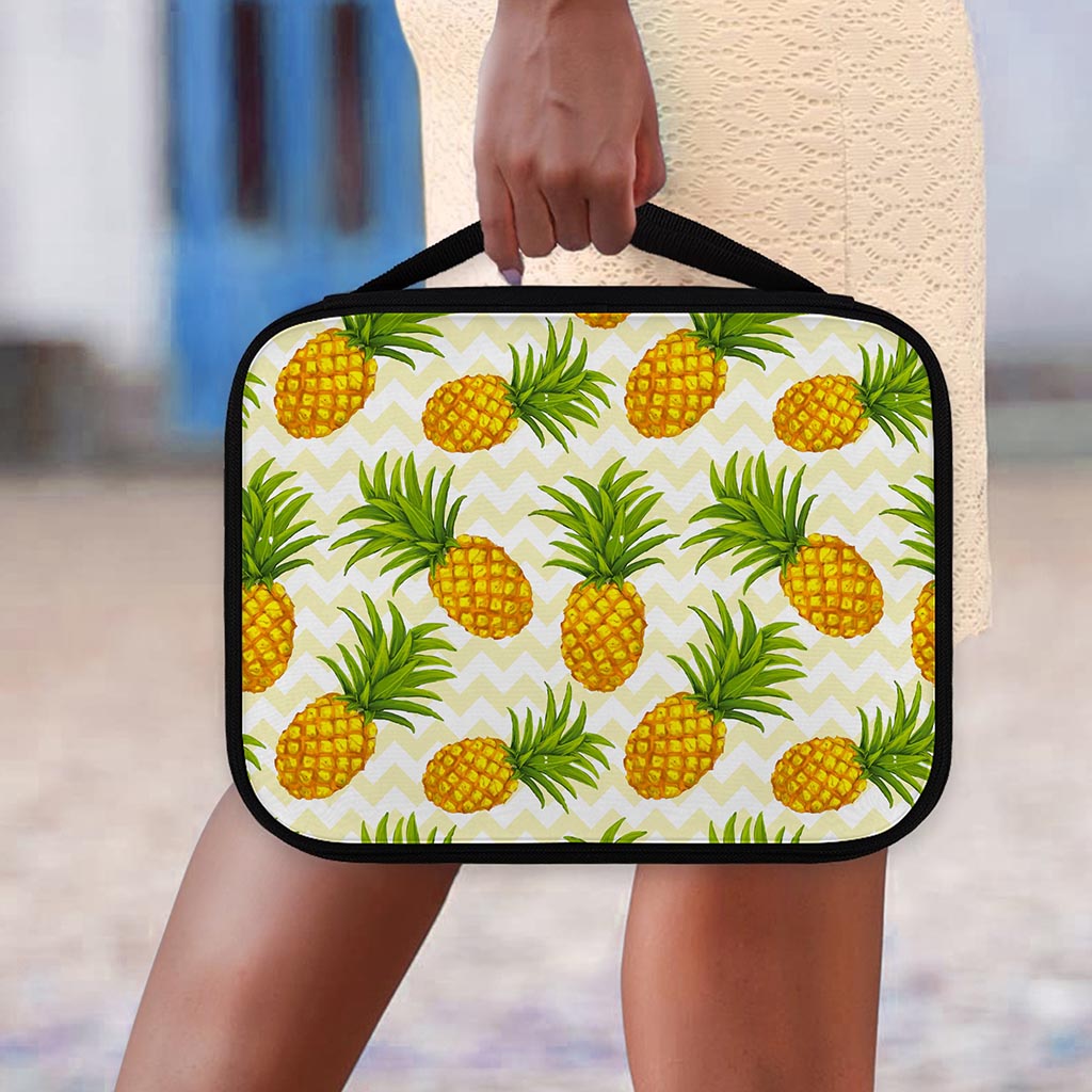 Beige Zig Zag Pineapple Pattern Print Classic Bible Case