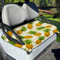 Beige Zig Zag Pineapple Pattern Print Golf Cart Seat Cover