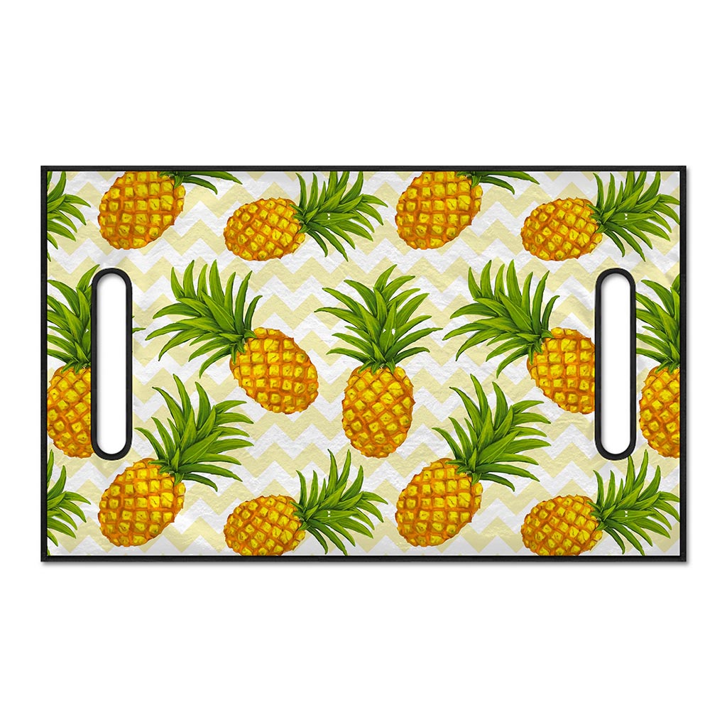 Beige Zig Zag Pineapple Pattern Print Golf Cart Seat Cover