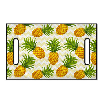 Beige Zig Zag Pineapple Pattern Print Golf Cart Seat Cover