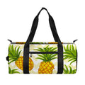 Beige Zig Zag Pineapple Pattern Print Gym Bag