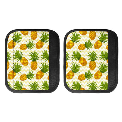 Beige Zig Zag Pineapple Pattern Print Handle Covers