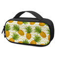 Beige Zig Zag Pineapple Pattern Print Portable Cooler Travel Case