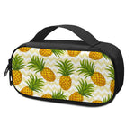 Beige Zig Zag Pineapple Pattern Print Insulin Cooler Travel Case