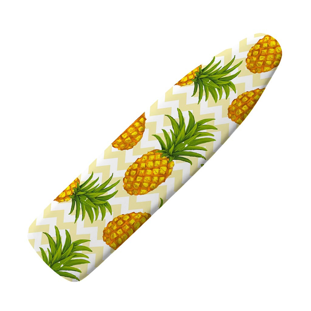 Beige Zig Zag Pineapple Pattern Print Ironing Board Cover