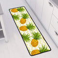 Beige Zig Zag Pineapple Pattern Print Long Kitchen Mat