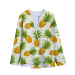 Beige Zig Zag Pineapple Pattern Print Long Sleeve Short Coat