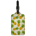 Beige Zig Zag Pineapple Pattern Print Luggage Tag