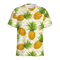 Beige Zig Zag Pineapple Pattern Print Men's Athletic T-Shirt