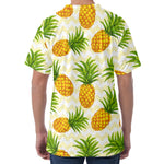 Beige Zig Zag Pineapple Pattern Print Men's Velvet T-Shirt