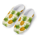 Beige Zig Zag Pineapple Pattern Print Mesh Casual Shoes