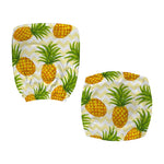 Beige Zig Zag Pineapple Pattern Print Office Chair Cover