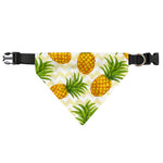 Beige Zig Zag Pineapple Pattern Print Over The Collar Dog Bandana