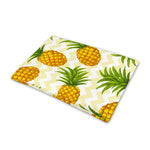Beige Zig Zag Pineapple Pattern Print Pet Cooling Mat Cover