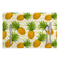 Beige Zig Zag Pineapple Pattern Print Placemat