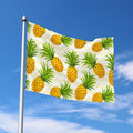 Beige Zig Zag Pineapple Pattern Print Polyester Flag