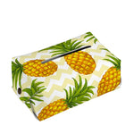 Beige Zig Zag Pineapple Pattern Print Rectangle Tissue Box Cover