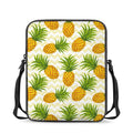 Beige Zig Zag Pineapple Pattern Print Rectangular Crossbody Bag