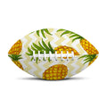 Beige Zig Zag Pineapple Pattern Print Rugby Ball