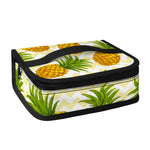 Beige Zig Zag Pineapple Pattern Print Small Lunch Bag