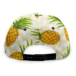 Beige Zig Zag Pineapple Pattern Print Snapback Cap