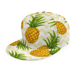 Beige Zig Zag Pineapple Pattern Print Snapback Cap
