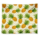 Beige Zig Zag Pineapple Pattern Print Tapestry
