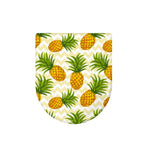 Beige Zig Zag Pineapple Pattern Print Toilet Lid Cover