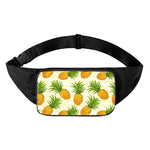Beige Zig Zag Pineapple Pattern Print Waist Bag