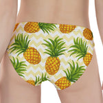 Beige Zig Zag Pineapple Pattern Print Women's Panties