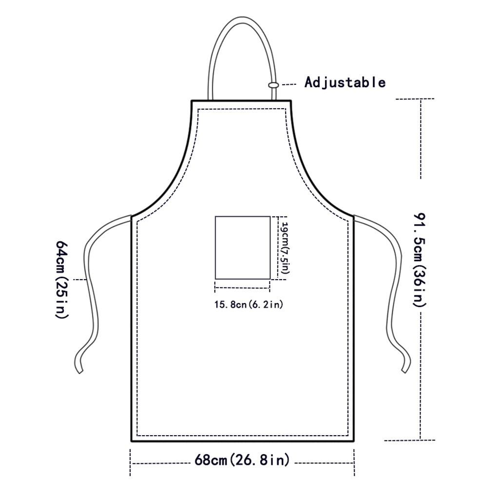 Yellow And White Python Snake Print Bib Apron With Pocket
