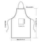 Turquoise Snowflake Pattern Print Bib Apron With Pocket