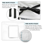 Black And White Cassette Tape Print Bib Apron With Pocket