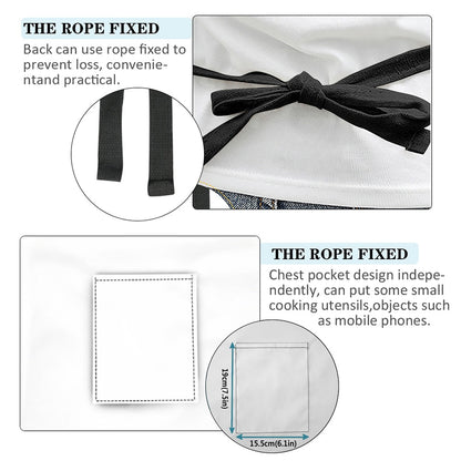 Red Lollipop Candy Pattern Print Bib Apron With Pocket