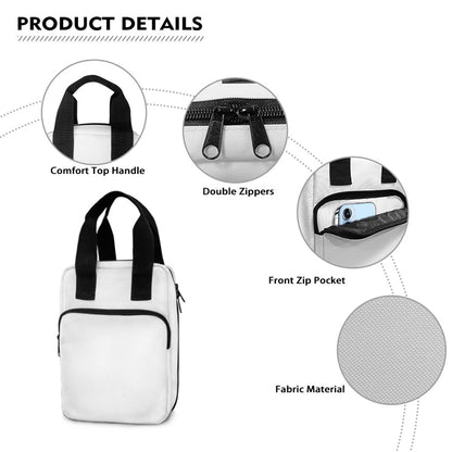 Red And Black Heart Pattern Print Bible Tote Bag